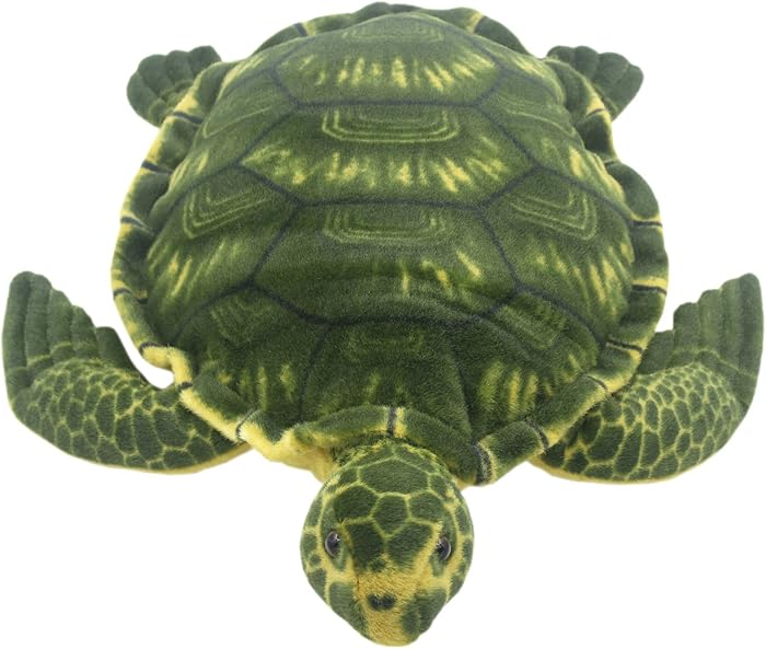 TAGLN Lifelike Giant Plush Toys Tortoise Pillow Large Realistic Stuffed Animals Green Sea Turtle 28 Inch