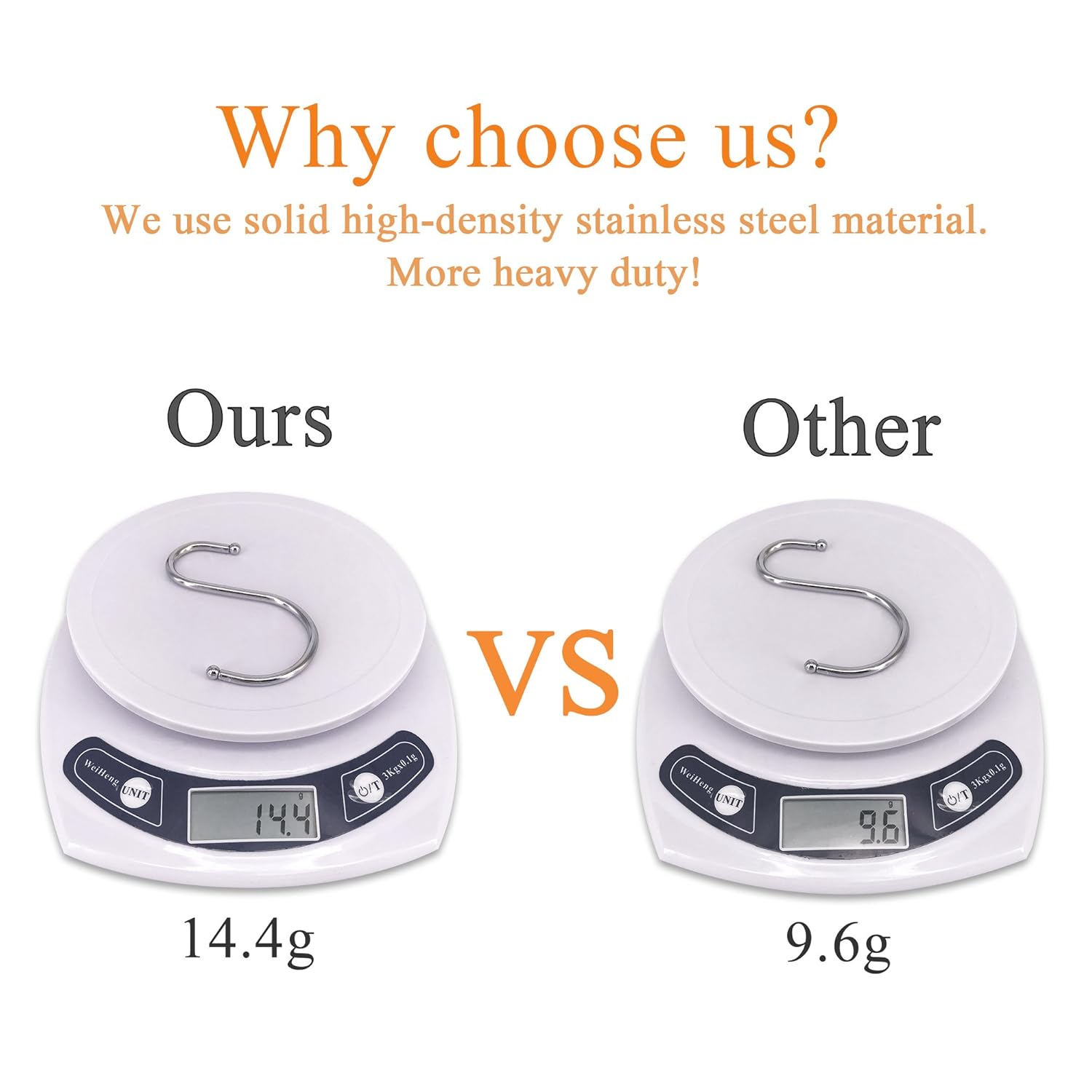 QTKJ S Shaped Hooks Heavy Duty for Hanging Coats,Pots and Pans,Plants Stainless Steel Hangers 20 Pack (7.6 cm)