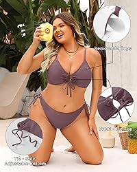 Daci Women's Plus Size Triangle Bikini Set, Sexy