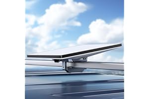 NOGOAL Starlink Mini Mount for Roof Rack - Aircraft Aluminum Clamp-On Mounting Kit for Pole/Roof/RV/Truck Camper/Railing Use, 500lb Capacity, 70mph Windproof, Tool-Free Installation Starlink Mini Accessories