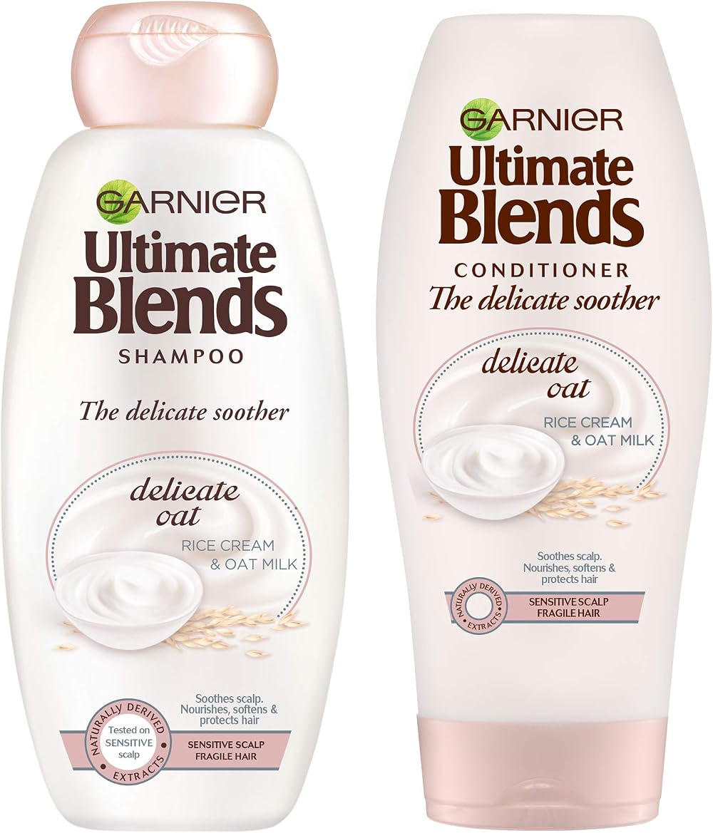 Garnier Ultimate Blends Delicate Oat Shampoo & Conditioner 400 ml Set