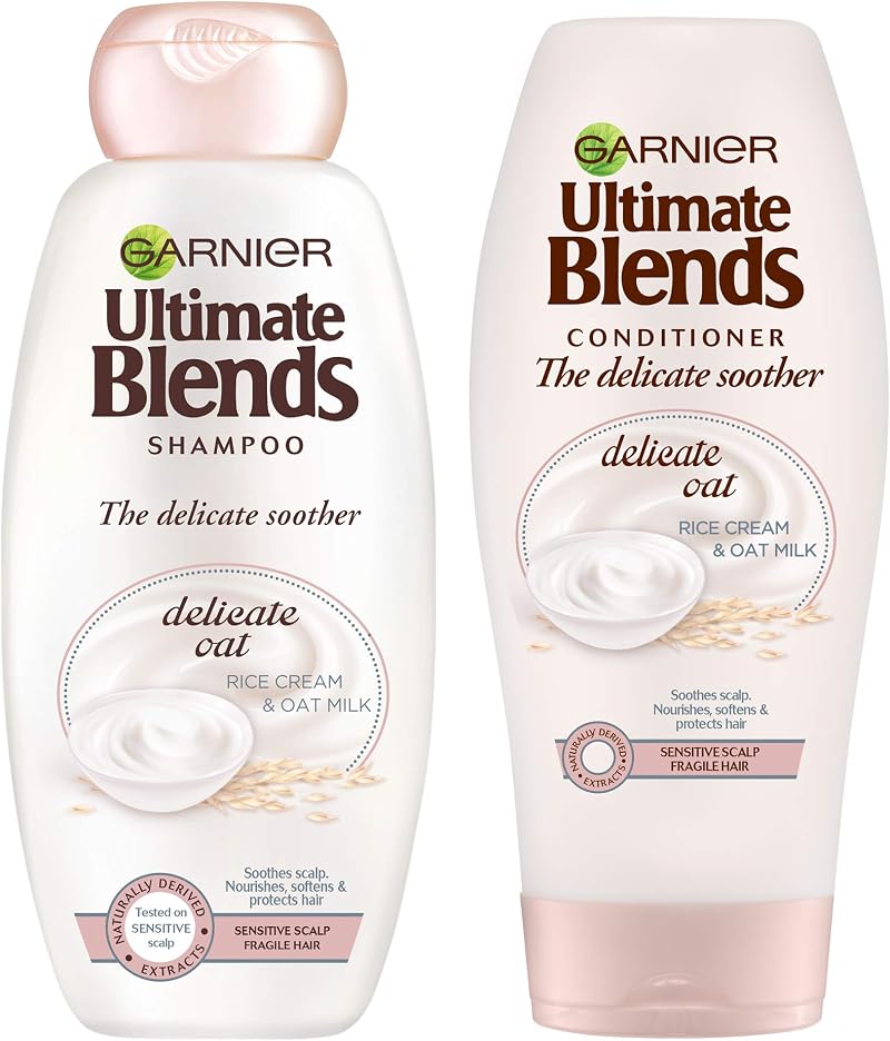 Garnier Ultimate Blends Delicate Oat Shampoo & Conditioner 400 ml Set