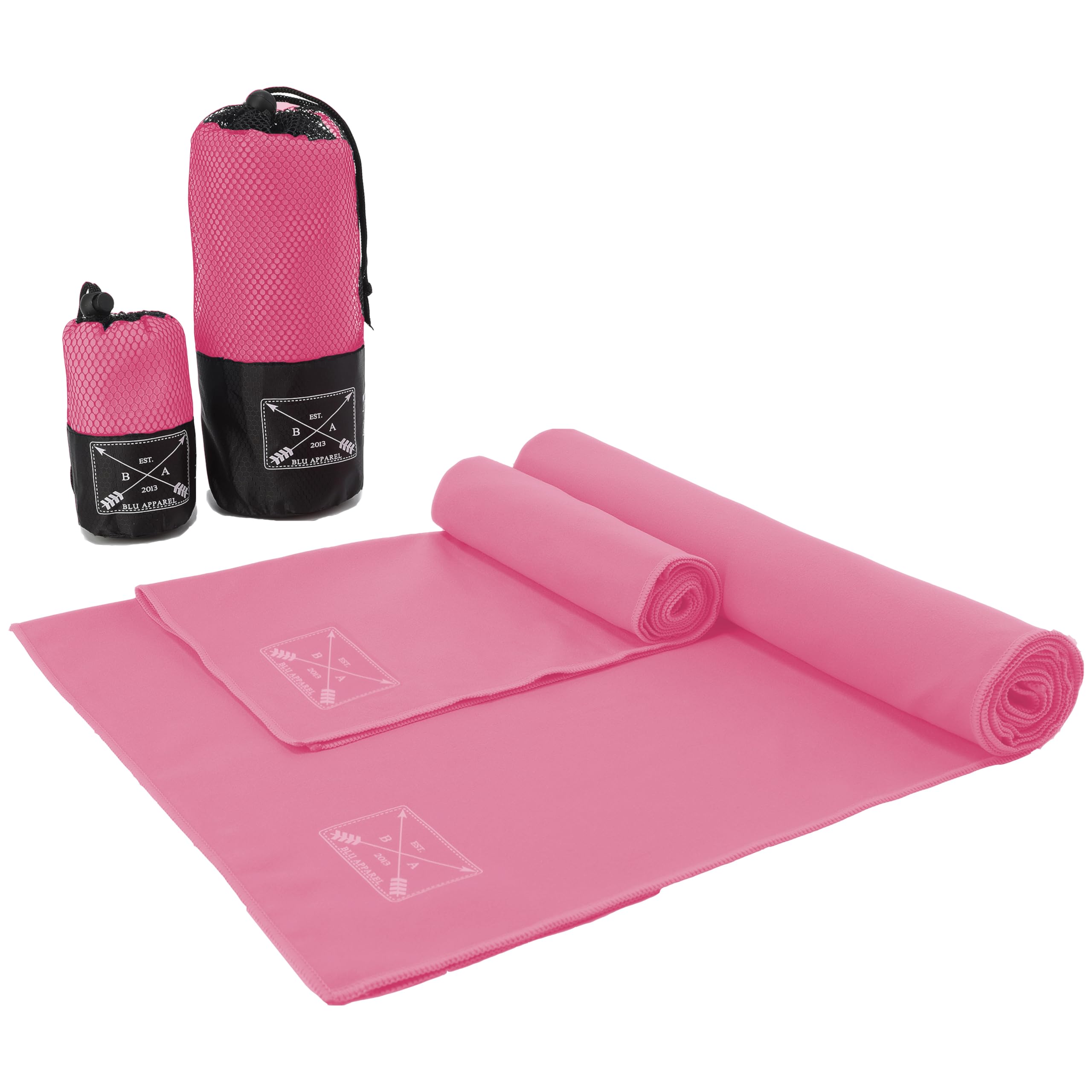 Blu Apparel Mircrofibre Towel (Pink, Beach Towel)