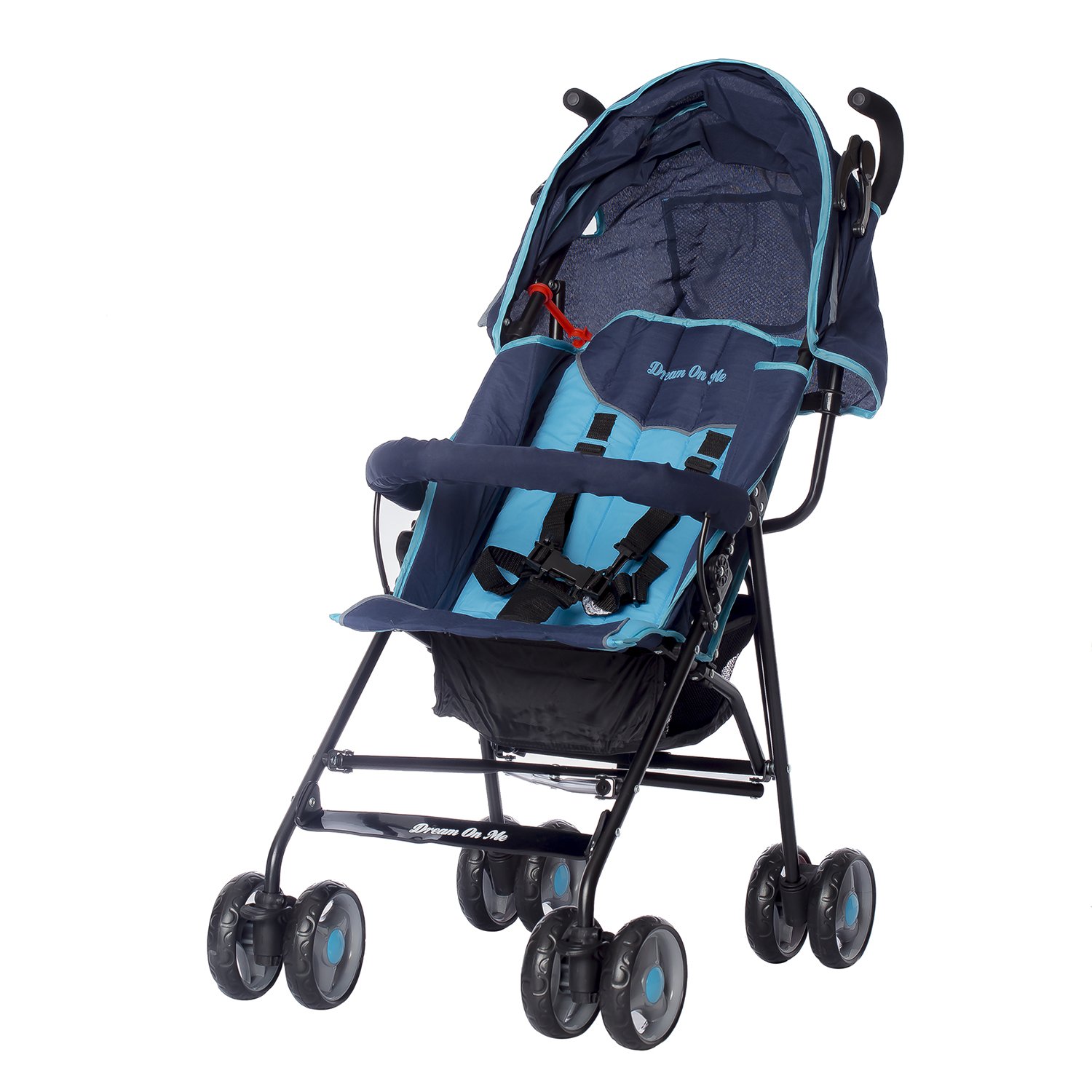 blue stroller