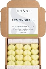 Fosse Living Lemongrass Soy Wax Melts 16 Pack | Vegan & Plastic Free