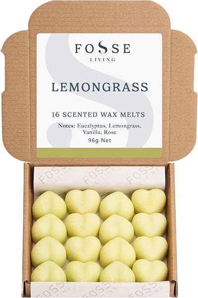 Fosse Living Lemongrass Soy Wax Melts 16 Pack | Vegan & Plastic Free