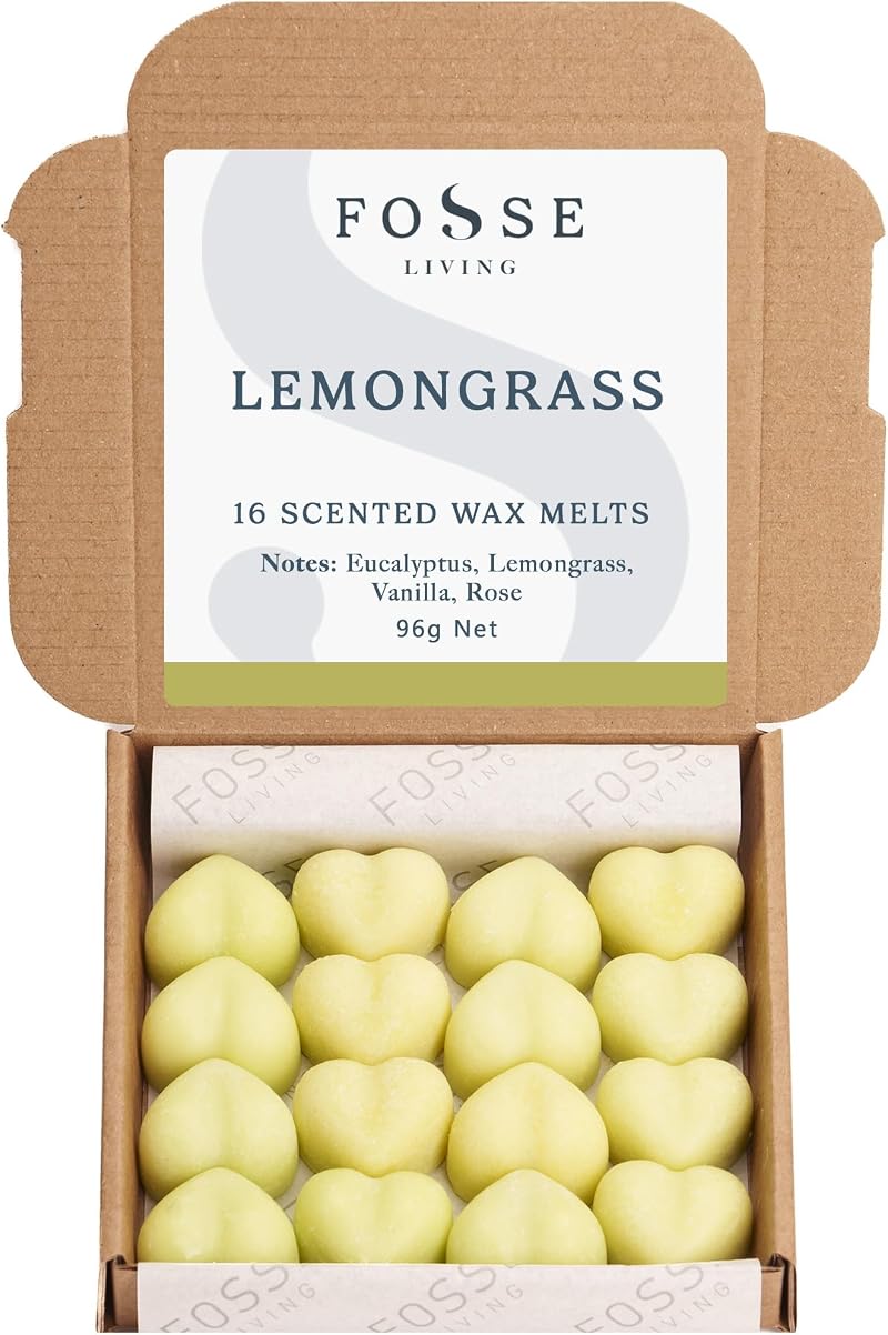 Fosse Living Lemongrass Soy Wax Melts 16 Pack | Vegan & Plastic Free