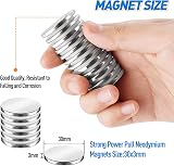 Grtard 4 Pack Neodymium Magnets 30 x 3 mm 8 kg Pull Double-Sided Adh view 3