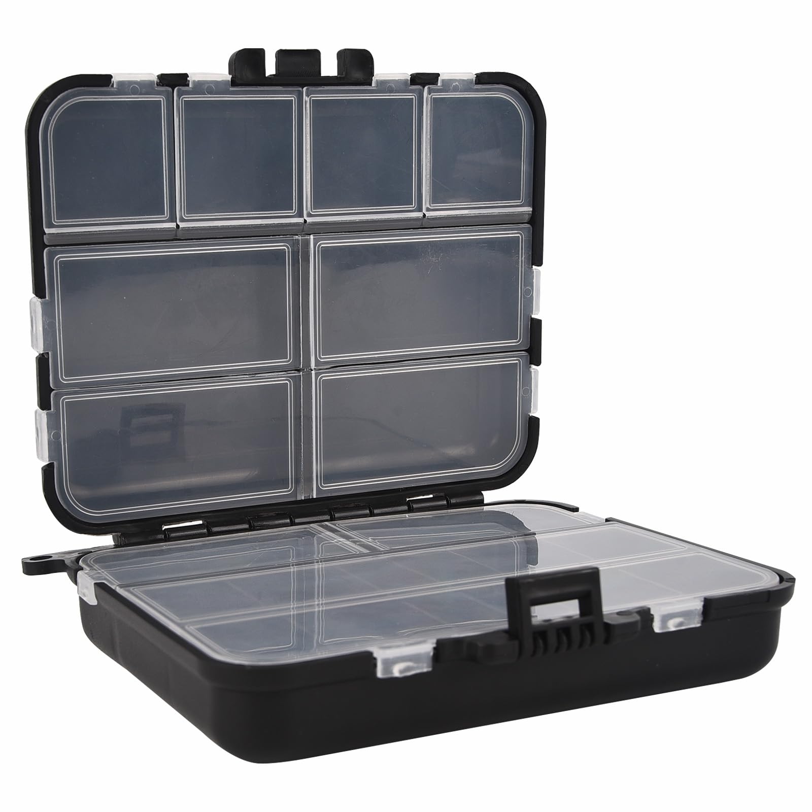 Fishing Tackle Boxes Double-Layer 16-Compartments Fishing Tackle Container Fishing Lure Accessories Box for Floats, Rigs, Lures & Other Equipment