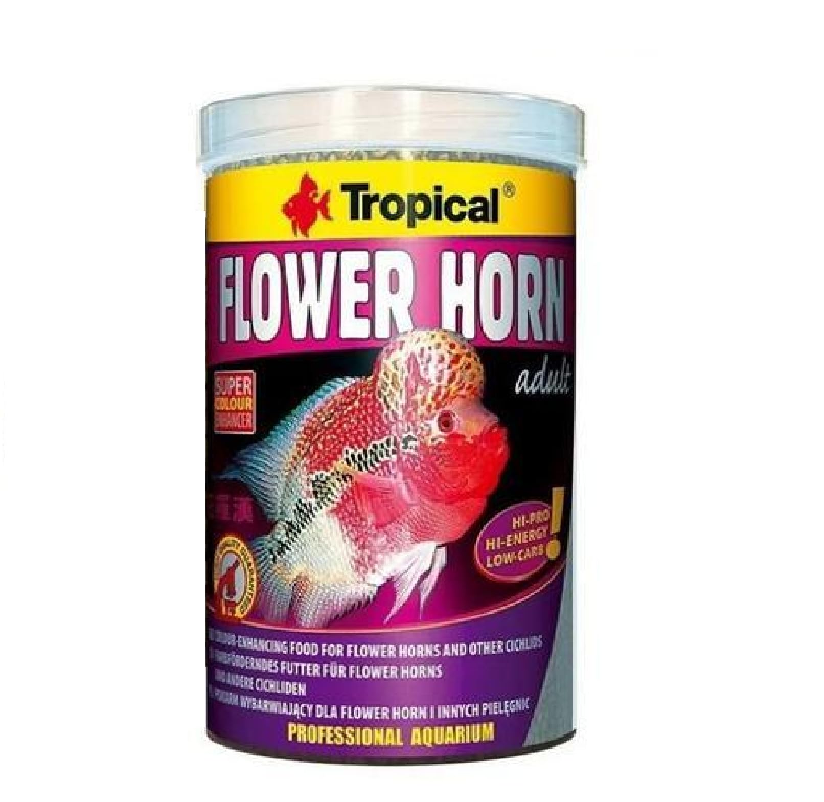 Tropical Flower Horn Adult Pellet Food Aquarium Cleaner 1 Litre