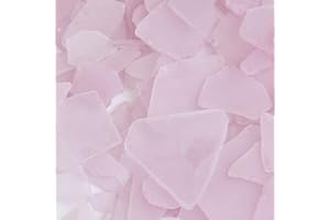 CYS EXCEL Sea Glass 16 Ounces Pink | Multiple Color Choices Crushed Glass Vase Filler | Aquarium Nautical Décor for Art Crafts Flat Frosted Dyed Color Stone