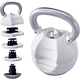 BYZOOM FITNESS Adjustable Kettlebell 30lb/40lb Weight Training Fitness Exercise Full Body Workout 5 in 1 for Home Gym Beginners Woman