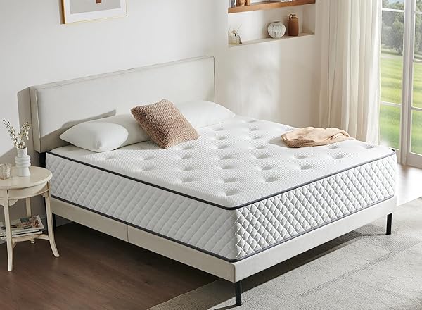 Sleremind Matratze 160x200 cm, Taschenfederkernmatratze Härtegrad H3 mittelfest, 7 Zonen Matratzen mit hochwertigem Komfortschaum, Rückenentlastende, Rollmatratze Höhe 22cm