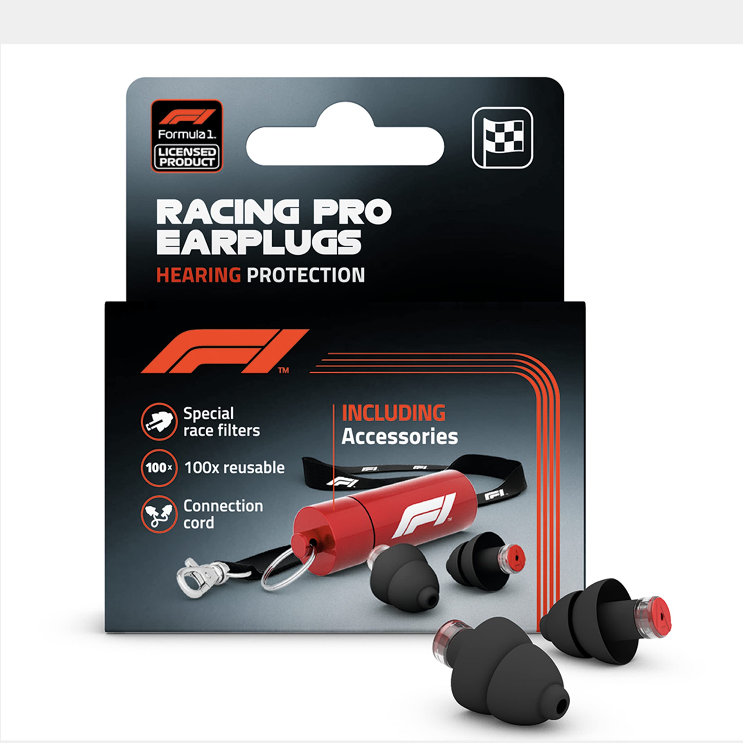 Alpine F1® Earplugs – Reusable Hearing Protection for Race & Noisy Events – 22dB Reduction – CE & UKCA Certified – Ultra Soft Comfort Filters