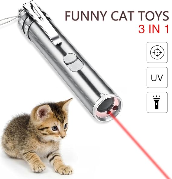 Yami Pointeur Pour Chat Jouets Interactifs Pour Chat 3 Dans 1 Jouets Droles De Chat De Fonction Multi Avec Usb Rechargeables Amazon Fr Animalerie