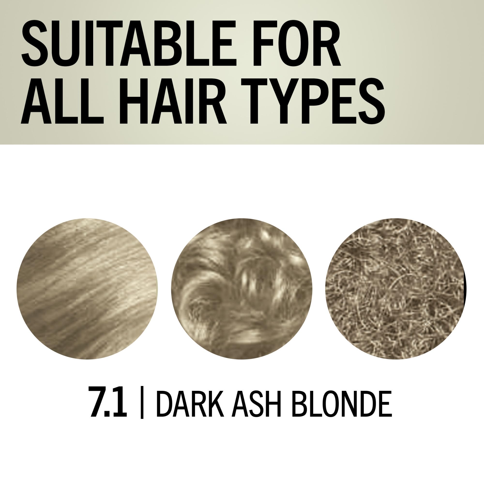 Schwarzkopf Keratin Color Permanent Hair Color, 7.1 Dark Ash Blonde, 1 Application - Professionally Inspired Permanent Hair Dye, for up to 80% Less Breakage vs Untreated Hair and up to 100% Gray Coverage