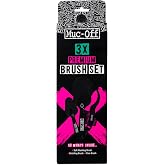 Muc-Off Premium Brush Set, Bike Cleaning Brushes, 3 Brushes | For Chains, Frames and Detailing, Durable Nylon Bristles, Non-Slip Ergonomic Handles, for All Bike Types