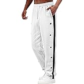 TRFIC Mens Youth Loose Fit Sweatpants Button Jogging Pants (Not Tear-Away Pants) Sports Running Basketball Sweatpants