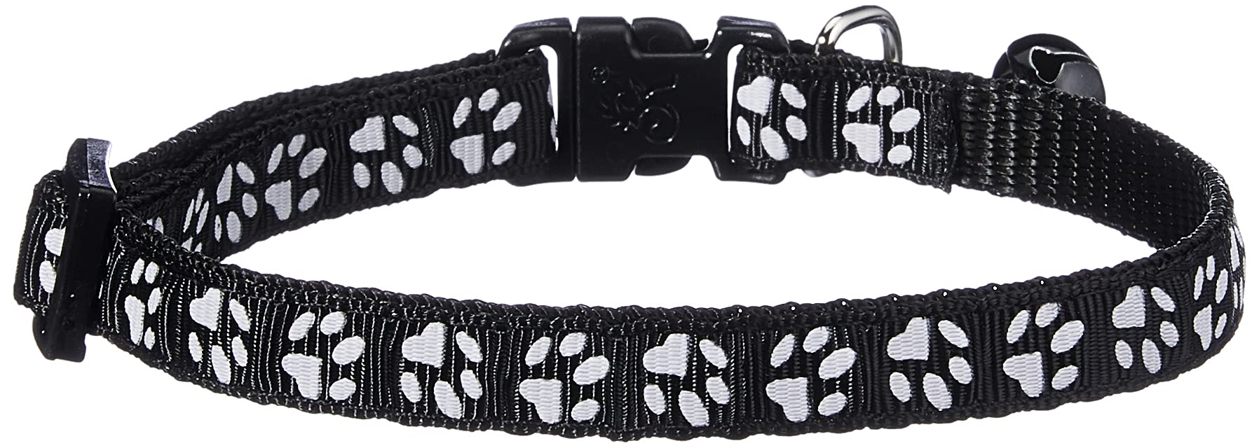 Black Adjustable Pet Dog Cat Collar with Bell
