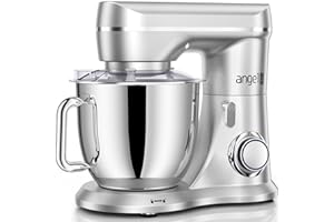 Mini Angel Stand Mixer,10-Speed 5QT Kitchen Electric Mixer,Tilt-Head Food Mixer with Dough Hook, Wire Whisk, Flat Beater, Sta