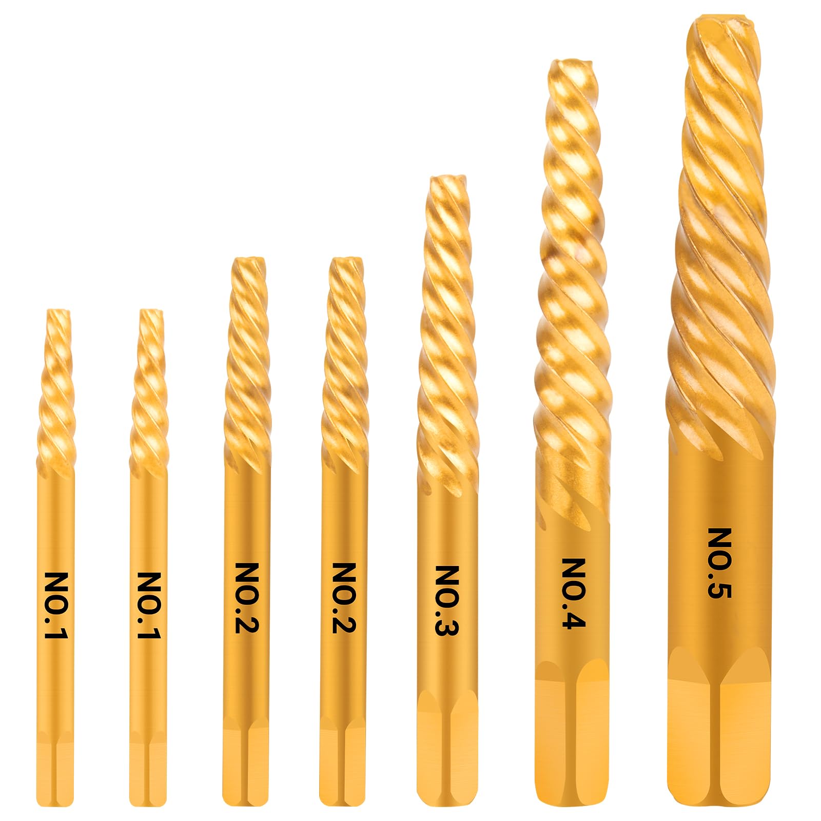 KAKILFOB Damaged Screw Extractor Set, 7 Piece Easy