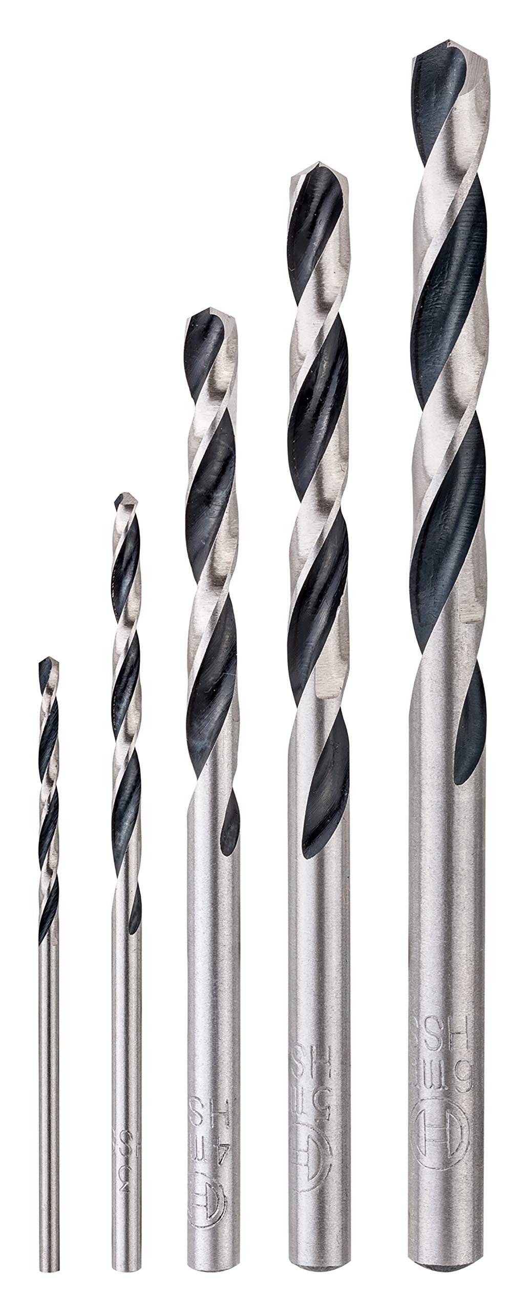 Bosch Professional 5-Piece HSS Twist Drill Bit Metal and Wood Set (for Metal and Wood, Drill Accessories)
