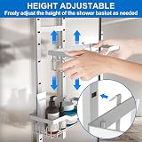UUlioyer Hanging Shower Caddy Over Door 3 Layer White No Drilling view 4