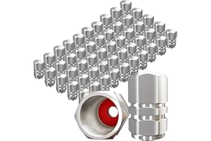 Z-oneMart 50 Pcs Tire Valve Stem Caps, Hexagon Design Air Valve Caps Waterproof Wheel Valve Covers Car Dustproof Tire Cap for