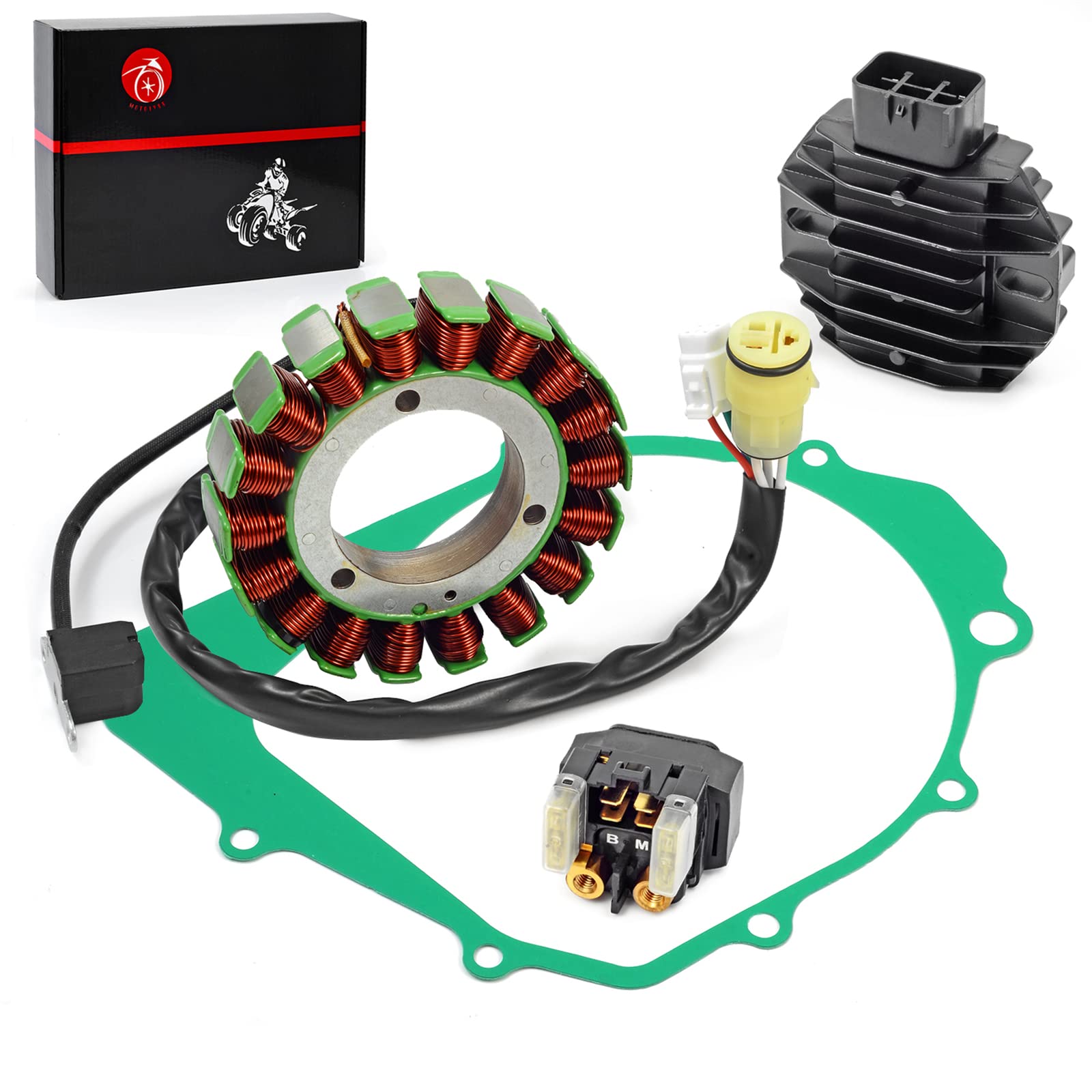 Photo 1 of Stator & Rectifier RELAY Gasket Compatible With Yamaha Raptor 350 2004-2013 5NF-81410-00-00 1D0-81940-02-00 5GT-81960-00-00