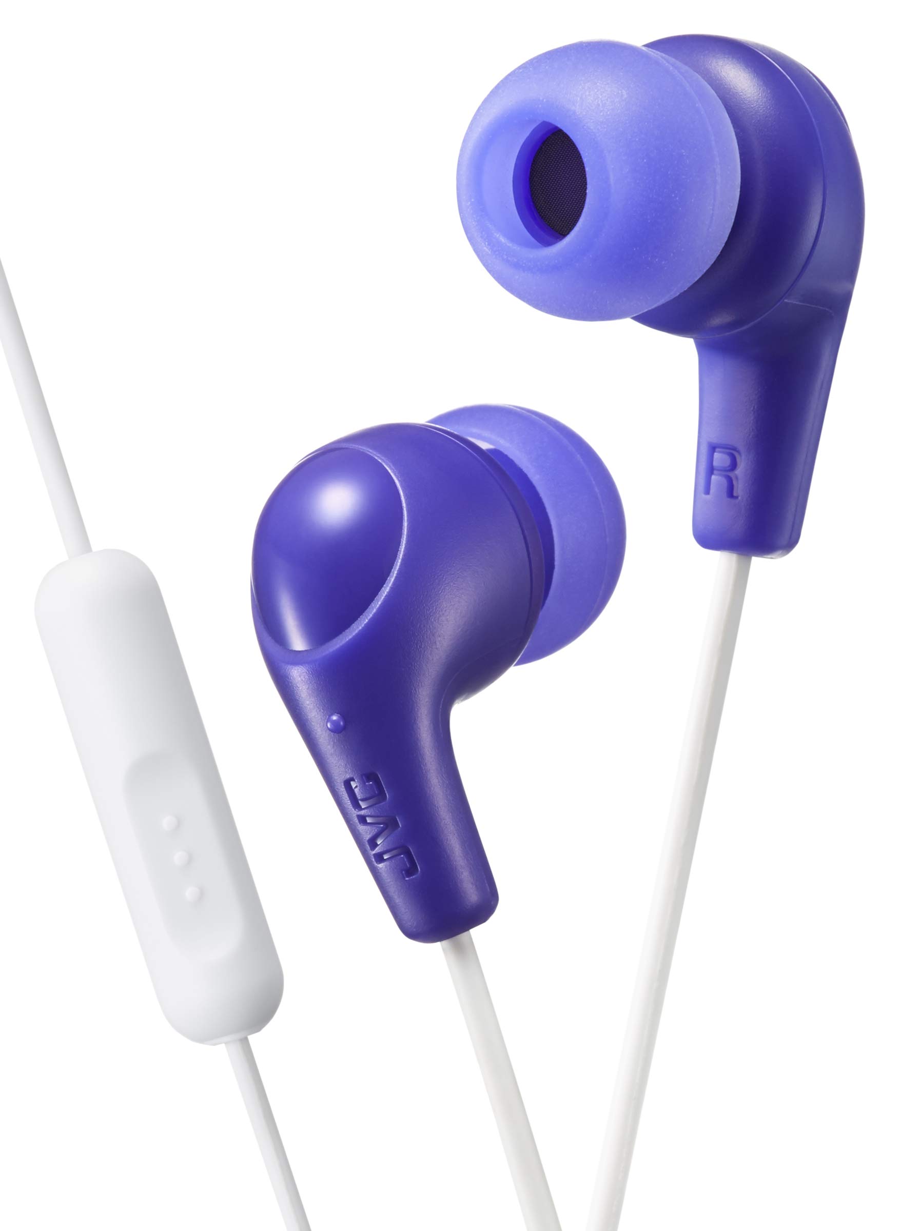 JVC HA-FX65M Violet Gumy Plus Headphones with Microphone HAFX65M