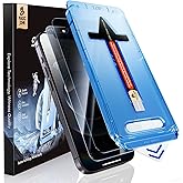 MAGIC JOHN 2 Pack for iPhone 16e 6.1inch Privacy Screen Protector, Tempered Glass Film, Auto Dust-Elimination, Bubble Free, Easy Installation