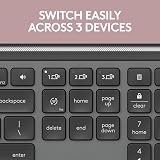 Logitech Signature Slim K950 Wireless Keyboard Graphite UK Layout view 3