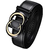 Civantiya Men's Ratchet Belt Leather Belt Adjustable for Men Gift 1 3/8-Cut for Perfect Fit