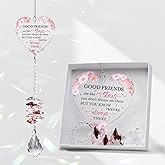 Best Friend Birthday Gifts for Women, Gifts for Best Friend, Friendship Gift for Women, Bestie Present for Woman, to My Bestie Hanging Heart Crystal Suncatcher Ornament