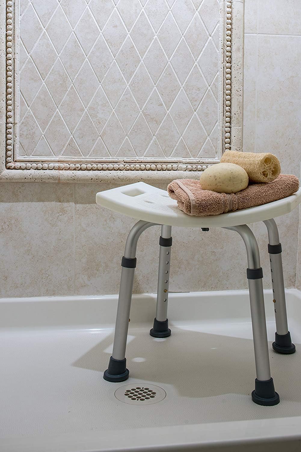 Dr Kay's Adjustable Height Bath and Shower Chair Shower Bench: Health & Personal Care