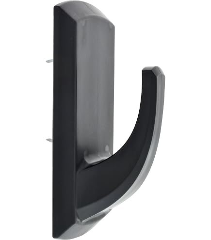HIGH & MIGHTY 515821 Decorative Metal Hook, Easy Tool-Free Dry Wall Installation, Oval, Holds Up To 15lb, Satin Nickel
