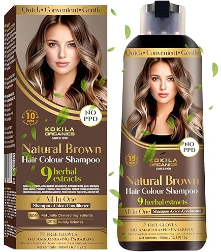 Amazon.com : Kokkilaa' Natural Hair Color Shampoo – Dark Brown