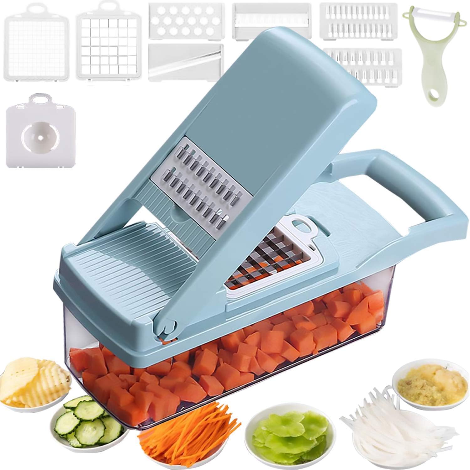 12 in 1 Vegetable Chopper, Heavy Duty Mandoline Slicer