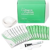 Ebanel Collagen Peptides Wash-Off Face Mask Set, 8 Pack Instant Skin Tightening and Lifting Masks, Brightening Face Mask with Niacinamide, Glutathione, Hyaluronic Acid, Vitamin C, Cica, B5, Albumen