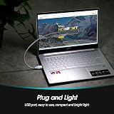 Daffodil USB Keyboard Light ULT05S - Flexible Gooseneck LED Lamp Silver view 3