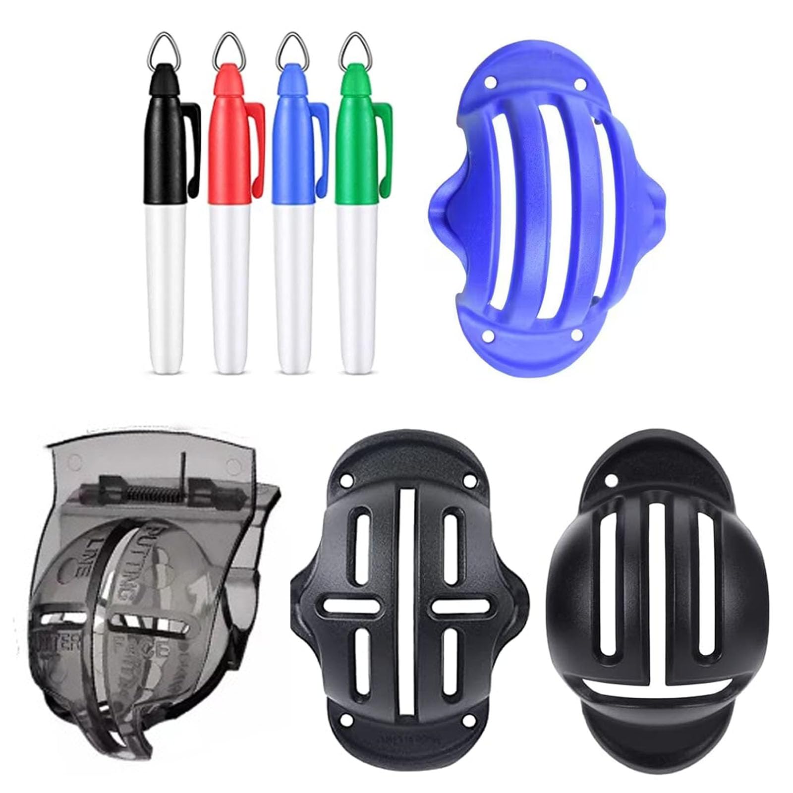 8Pcs Golf Ball Line Drawing Marking Alignment Kits Golf Ball Markers Golf Accessories for Men Golf Marker Tools Golf Ball Marker Pens Golf Ball Marker for Outdoor Golf Training