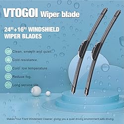 VTOGOI Wiper Blades With Rear Wiper Blades Set For
