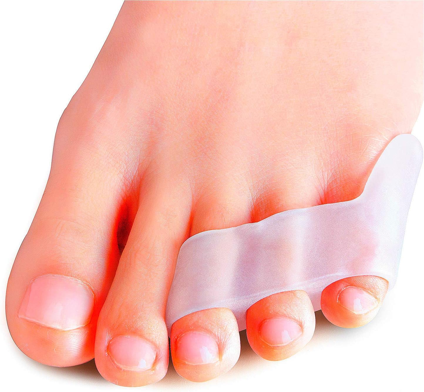 Povihome 10 Pack Pinky Toe Separator and Protectors, Triple Gel Toe Separators for Overlapping Toe, Curled Pinky Toes Separate and Protect: Health & Personal Care