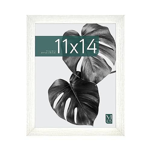 MCS Studio Gallery 11x14 Picture Frame White Woodgrain, Rectangle Photo Frame for Photos, Posters & Art Prints (1-Pack)