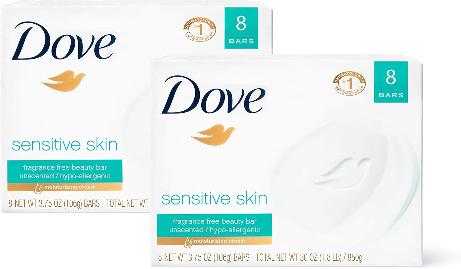 Dove Beauty Bar, Sensitive Skin 4 oz, 16 Bar Amazon.ca Beauty