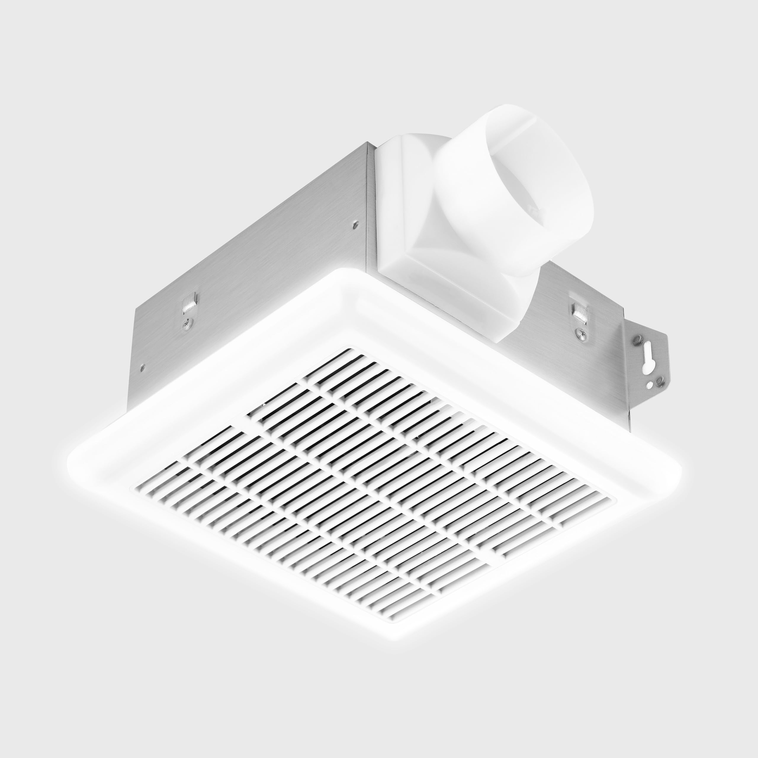Photo 1 of Tech Drive Bathroom Exhaust Fan with Light, 70 CFM,Super Quiet 1.5Sone Bathroom Fan with Light, 800lm 3CCT LED,3000K/4000K/5000K Selectable,Energy Star Certified, 3inch Duct, White