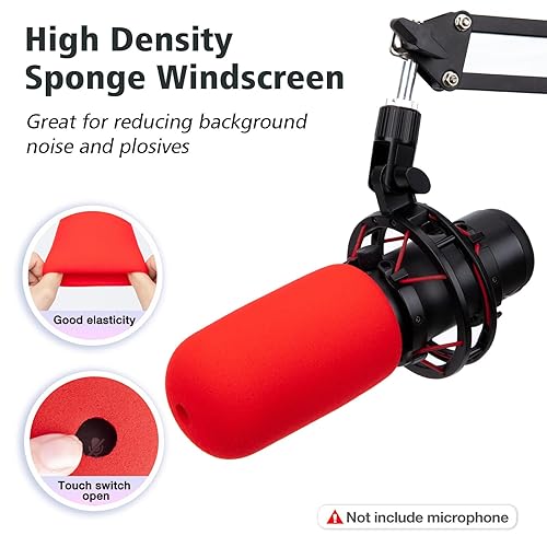 SUNMON HyperX QuadCast Boom Arm Red Boom Arm for Hyper x