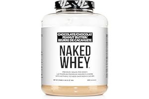 Whey Chocolate Peanut Butter 5LB - All Natural Grass Fed Whey Protein Powder, Chocolate, PB, and Coconut Sugar - No GMO, No S