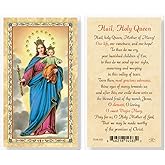 Hirten Hail Holy Queen Laminated Catholic Prayer Card, Single Card – Pocket Marian Devotional for Comfort & Daily Prayer
