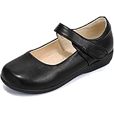 PANDANINJIA Sandy Girls Mary Jane School Uniform Shoes Dress Girls Flats for Toddler Little Kid Big Kid